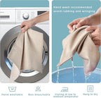 Cloth Placemats Set of 6 - Easy to Clean Fabric Table Placemats - Machine Washable Placemats- Heat Resistant Non-Slip Table Mats (Light Linen, 6)