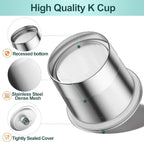 RETHONE K Cup Reusable Coffee Pods Compatible with Keurig 1.0 & 2.0 Coffee Machines, Stainless Steel Reusable K Cups Brewers Refillable K Cups (4 Pack)