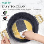 GIPP 22 Piece Ceramic Nonstick Pots and Pans Set- Cookware Non Stick Set, Non-toxic Healthy Kitchen Cooking Set w/Frying Pans Set, Dishwasher Safe, PFAS PTFE PFOA PFOS Free