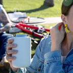 Fellow 16 oz Carter Wide Travel Mug - Wide Mouth Vacuum-Insulated Stainless Steel - Tea and Coffee Tumbler - Travel Coffee Mug with Ceramic Interior - Matte White