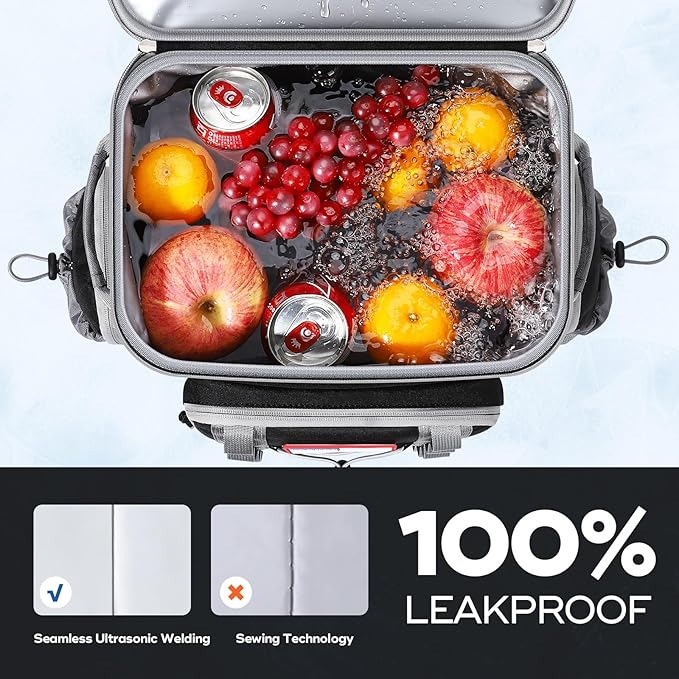 Maelstrom Backpack Cooler,Soft Lightweight Leakproof Cooler Backpack,35 Can Insulated Cooler Bag,Keeps 35 Cans Hot/Cold for Up to 16 Hours,Waterproof Lunch Bag for Men Women-Black