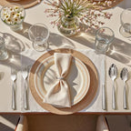 KINGSTONE Silverware Set, 18/10 Stainless Steel Flatware Set - Roman Column Embossed Thick Handle, for Wedding, Home, Restaurant, Camping and Party, Mirror Polish & Dishwasher Safe (20-Piece)