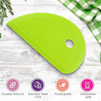 Zoie + Chloe Multipurpose Silicone Bowl Scraper - Dough Scraper for Cleaning Mixing Bowls, Baking Pan - Silicone Scraper Spatula For Painting, Smoothing, Frosting, Cake Decorating - Purple, 7x3.75"