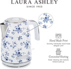 Laura Ashley Stainless Steel Electric Kettle 1.7 Liter - 1500W Rapid Boil Electric Kettles for Boiling Water - Electric Tea Kettles Automatic Shut Off - Overheat & Boil Dry Protection Jug Kettle