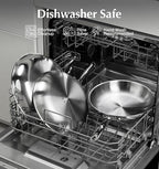 KOCH SYSTEME CS Stainless Steel Pan Set of 3, 8"&10"&12" Tri-Ply Stainless Steel Frying Pan Set with Stay-Cool Handle, Non-Toxic Staninless Steel Skillet, Fast & Even Heat Induction Compatible