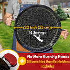 Paella Pan – Enamelled, No-Rust Steel Skillet – Easy-to-Clean Pan for Propane & Gas Burners – Indoor & Outdoor Cooking Cacerola Paellera Sarten – 22 Inch, for 16 Servings