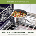 GreenPan Valencia Pro Tri-Ply Stainless Steel 1.5QT Saucepan with Lid, Ceramic Nonstick PFAS-Free, Multi Clad Cookware, Induction, Dishwasher Oven and Broiler Safe