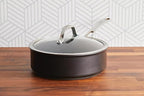 Anolon X Hybrid Nonstick Induction Saute Pan With Lid, 3.5 Quart - Charcoal Gray
