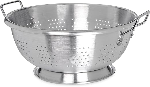 Carlisle FoodService Products 60280 Dura-Ware Standard Weight Commercial Colander, 16 Quart, Silver