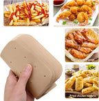 WMKGG Rectangular Air Fryer Parchment Paper, 200 PCS Disposable Perforated Air Fryer Liners with 2 Grilling Mat for Ninja DZ201 Foodi 6-in-1 8-qt. 2-Basket