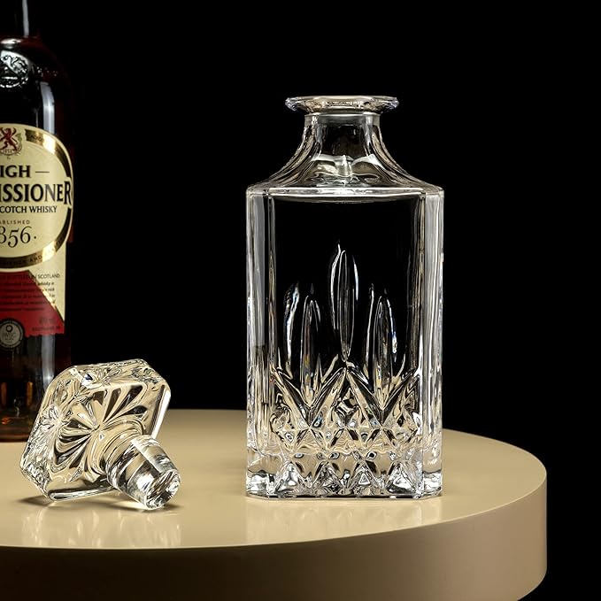 Premium Whiskey Decanter, KANARS Sophisticated Scotch Decanter with Luxury Gift Box for Men Dad Brother Husband, Non-Lead Crystal Liquor Bottle, Gift for Birthday Retirement Housewarming