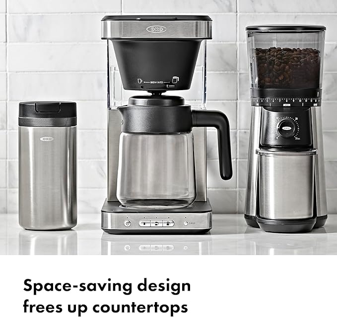 OXO Brew 8-Cup Coffee Maker with Podless Single-Serve Function and Glass Carafe - SCA Certified