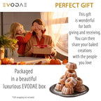 EVODAE® Mini Bundt Cake Pans Set of 2 – 12 Cup (2x6) – Nonstick Black Coated Tube Pans – Perfect for Fall Baking, Pumpkin Spice & Holiday Treats – PFOA & PTFE Free