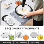 E-far Colander with Mixing Bowl Set, 4-1 Stainless Steel Colander Strainers Bowl with Graters for Kitchen, Rotatable Food Strainer Bowl for Rinsing Fruits Vegetables/Draining Pasta - Black