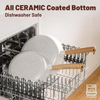 SENSARTE Ceramic Nonstick Cookware Set, Non-toxic Healthy Pots and Pans Set Ceramic Coated Kitchen Cooking Set, Free of Intentionally Added PFAS/PTFE, Dishwasher&Oven Safe Induction Compatible, 13pcs