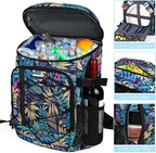 Backpack Coolers Insulated Leak Proof 30 Cans, Soft Sided Insulated Cooler Bags Ice Chest Backpack for Beach Travel Camping, with Reusable Ice Packs
