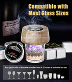 Electric Cocktail Smoker Kits with 6 Wood Chips, Whiskey Smoker Kit with Built-in Lighter, Old Fashioned Bourbon Drinking Smoking Kit, Gifts for Dad Husband Men Father Whiskey Lovers, No Butane Needed