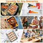 Gladify Aluminum Foil Pans 9x13 Disposable Baking Pans 30 Pack Heavy Duty Half Size Tin Foil Trays for Steam Table, Roasting, Cooking, Heating, Freezing Food