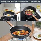 Non-stick Die-cast Deep Frying Pan Set Skillet Set Egg Omelette Pan (3)