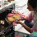 SIMAX Glassware Classic 1.5 Quart Loaf Dish, Glass Loaf Pan, Heat, Cold and Shock-Proof Borosilicate Glass, Made in Europe, Dishwasher Safe, 11” x 4.8” x 3”