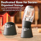 Red Wine Aerator- Wine Pourer- Decanter- Premium Wine Aerator with Stand - Decanter Aerating Spout with Filter for any type of Bottle or Glass- Oxygenator Accessory for Wine
