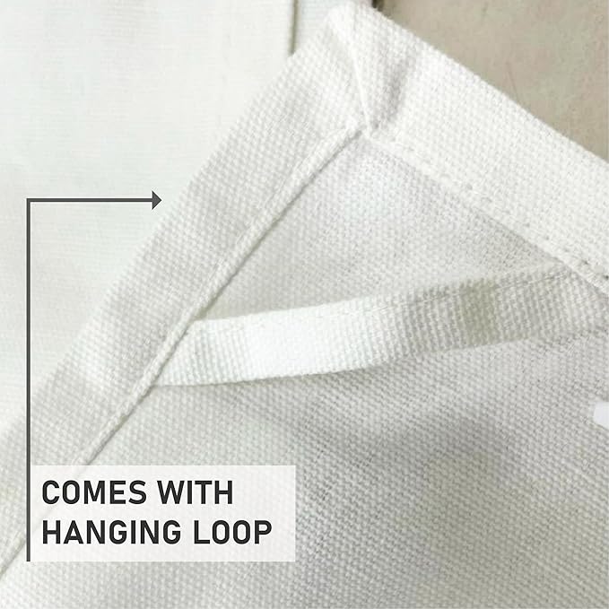 Kitchen Towels 100% Cotton Solid Kitchen Dish Cloths Decor Hand Towel Reusuable Dish Towel for Cleaning & Drying Tea Towels Set with Hanging Loop - 18"x 28" - White, Pack of 12