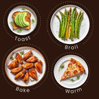 Elite Gourmet ETO490 9L/4 Slice Countertop Toaster Oven with 30-Minute Timer, Adjustable Temperature Control, Includes Baking Pan and Wire Rack, Bake, Broil, Toast, Black