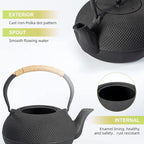 suyika Japanese Tetsubin Tea Kettle Cast Iron Teapot with Stainless Steel Infuser 60 oz/1800 ml