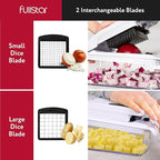 Fullstar The Original Pro Chopper - Vegetable Chopper and Spiralizer, Food Chopper with Container, Fruit Slicer, Kitchen Gadgets & Accessories, Home Essentials (2 in 1, White)