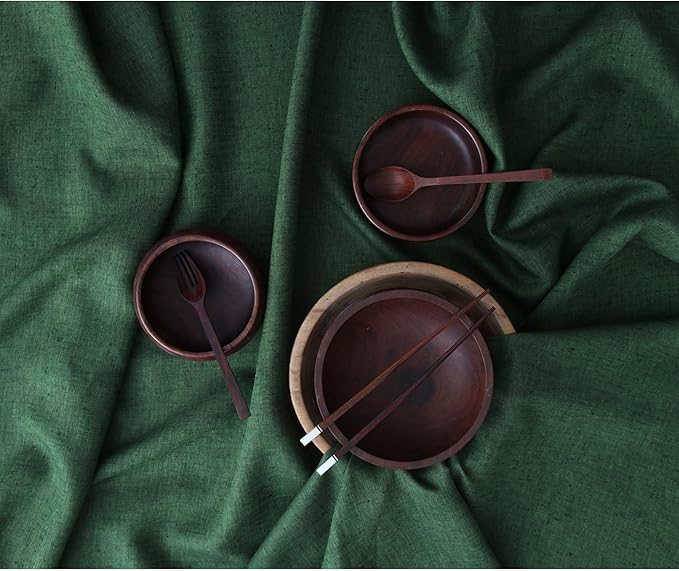 Solino Home Linen Tablecloth 54 x 72 Inch - 100% Pure Linen Forest Green Table Cloth for Rectangle Tables - Athena, Machine Washable Tablecloth for Fall, Autumn