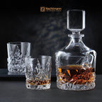 Nachtmann Sculpture 12oz Whiskey Tumbler (Set of 4) - Heavy Base Crystal Glass for Scotch, Bourbon, Cocktails, Liquor, Elegant & Durable Barware, Dishwasher Safe - Modern Glassware Set