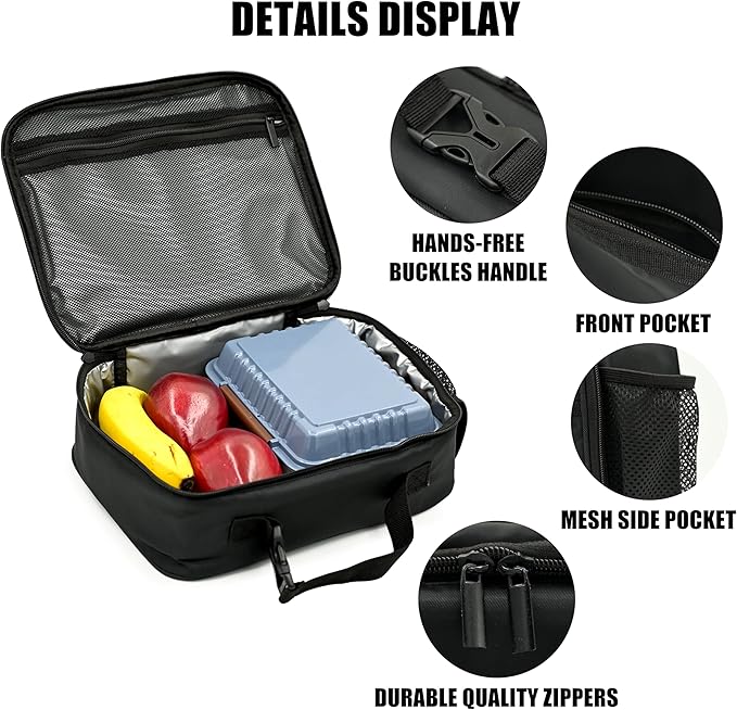 American Football Lunch Bag Insulated Reusable Lunch Box Tote Bag For Women Men Work Picnic Travel