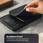 Greater Goods 0.1g Precision Coffee Scale with Timer – 3kg Digital Scale for Pour-Over, Espresso, French Press, Kitchen Use (Onyx Black)