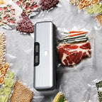Food Vacuum Sealer Machine Compact Design 100 Times Consecutive Works 5 Food Modes Dry&Moist Multi-Functional Vacuum Sealing Saver Storage with 10 Vacuum Seal Bags