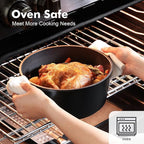 SENSARTE Pots and Pans Set Nonstick Cookware Set Kitchen Cooking Set Non-stick, Dishwasher & Oven Safe, Induction Compatible, Free of Intentionally Added PFOA/PFOS, 13pcs, Black