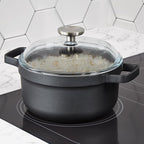 BergHOFF GEM 9Pc Non-stick Cookware Set, Best for Glass Top Cooktop and Gas Stove, Black