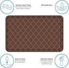 NewLife by GelPro Anti-Fatigue Designer Comfort Kitchen Floor Mat, 20x32”, Trellis Walnut Stain Resistant Surface with 3/4” Thick Ergo-foam Core for Health and Wellness