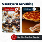 Cooks Innovations Toaster Oven Non Stick Liner & Crisper Set - Get Crispy Food Every Time - Easy Clean Up - Premium Crisping Sheet with Nonstick Oven Liner for Toaster Oven (9 x 11)