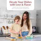 Salt and Pepper Shakers with Holder - Elegant Stainless Steel Salt Shaker and Pepper Shaker Set with Acrylic Holder for Kitchen Counter or Restaurant Table