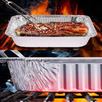 Mistari Foil Pans Half Size 9x13 Extra Heavy Duty Aluminum Pans Disposable Food Containers Great for Baking, Cooking, Heating, Storing, Prepping Food Silver (9x13-20 Pack No Lids)