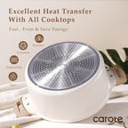 CAROTE 6 Qt Nonstick Stock Pot with Lid Soup Pot, 6 Quart with Lid, Casserole Super Easy to Clean Non Stick Cooking Pot Cookware PFOA Free, White Granite