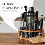 Mixology & Craft Bartender Kit - 15 Piece Set Including Cocktail Shaker and Bar Accessories, Perfect for Drink Mixing at Home, Plus Exclusive Recipe Cards