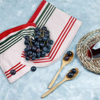 Urban Villa Kitchen Towels 100% Cotton Pack of 6, Highly Absorbent Quick Drying Super Soft Premium Dish Towels 20x30 Inch for Kitchen with Hanging Loop Hand & Tea Towels - Red/Green/White