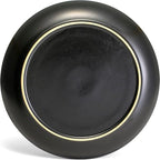 Sango Resona 16-Piece Blue Stoneware Dinnerware Set – Service for 4, Plate and Bowl Set, Delicate Blue Interior, Microwave & Dishwasher Safe, for Everyday Dining & Entertainment