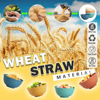 Wheat Straw Bowls, 26 OZ Cereal Bowls Set of 6, Unbreakable Salad and Soup Bowls for Kitchen, Microwave & Dishwasher Safe Bowl Set, Plastic Camping Bowl - Multi