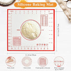 3pcs Pizza Tool Set, Include Pizza Docker, Pizza Dough Roller and Silicone Baking Mat, Dough Docker, Non Slip Baking Mat, Wooden Rolling Pin for Pizza, Cookie, Pie, Pastry, Bread