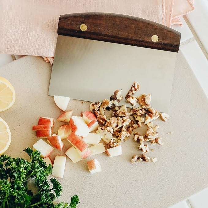 Lamson Dough (Bench) Scraper with Walnut Handle (4" x 6")