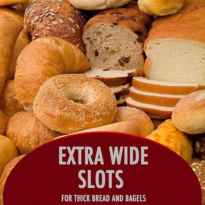 Rae Dunn Retro Rounded Bread Toaster, 2 Slice Stainless Steel Toaster with Removable Crumb Tray, Wide Slot with 6 Browning Levels, Bagel, Defrost and Cancel Options, Navy