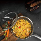 Hybrid Nonstick 1.5 QT Saucepan with Lid, Stainless Steel Honeycomb Pot,Compatible with All Cooktops,Dishwasher and Oven Safe