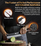 XINZUO 7 Inch Nakiri Knife, Hand Forged Damascus Steel Asian Chopping Chef Knife, Professional Meat Vegetable Kitchen Knife,Comfortable Grip White Oak Handle Usuba Knife